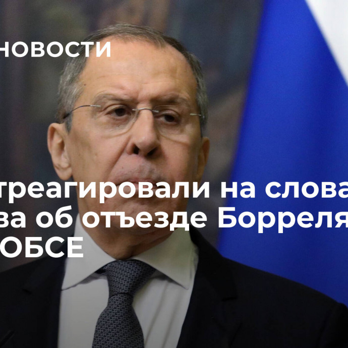 В ЕС отреагировали на слова Лаврова об отъезде Борреля со СМИД ОБСЕ