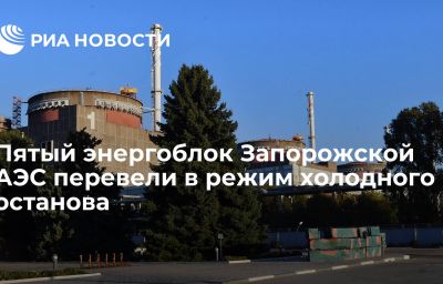 Пятый энергоблок Запорожской АЭС перевели в режим холодного останова