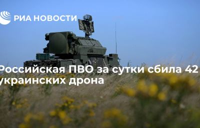 Российская ПВО за сутки сбила 42 украинских дрона