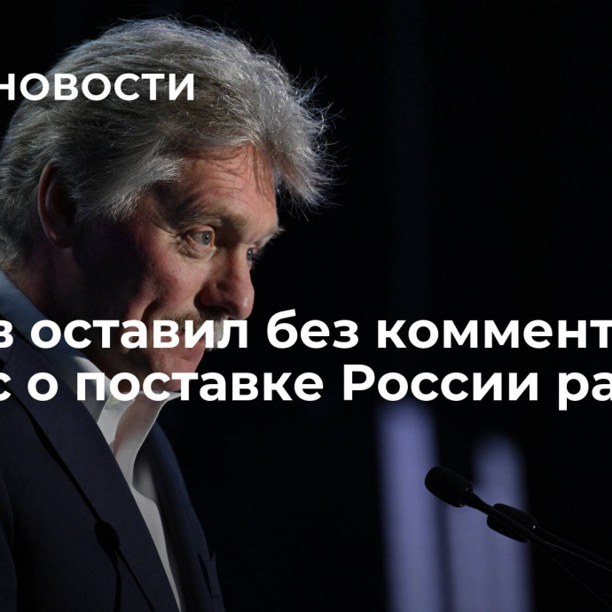 Песков оставил без комментария вопрос о поставке России ракет из КНДР