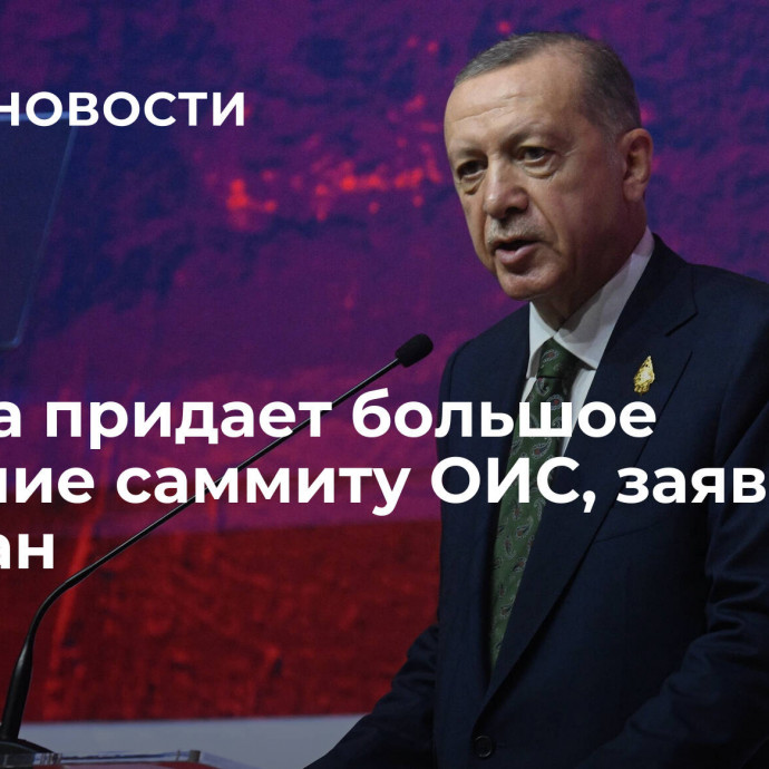 Анкара придает большое значение саммиту ОИС, заявил Эрдоган