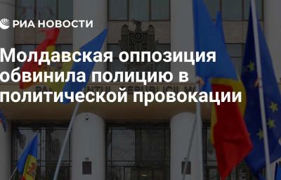 Молдавская оппозиция обвинила полицию в политической провокации