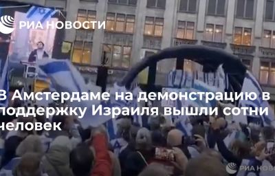 В Амстердаме на демонстрацию в поддержку Израиля вышли сотни человек