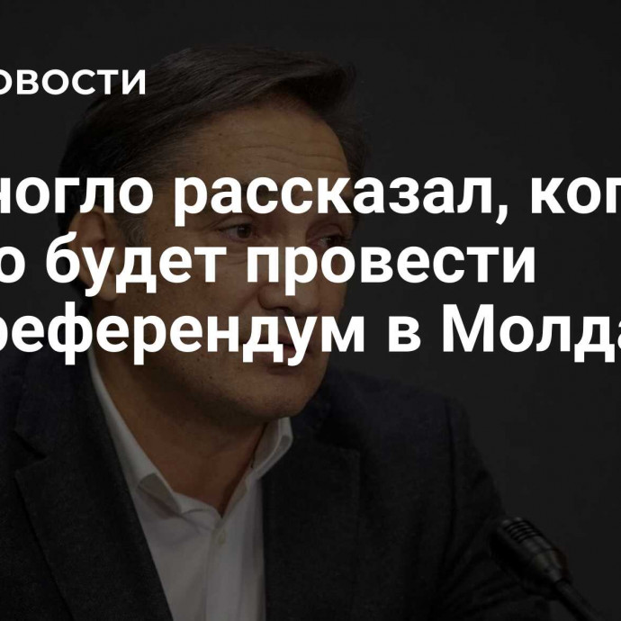 Стояногло рассказал, когда нужно будет провести еврореферендум в Молдавии