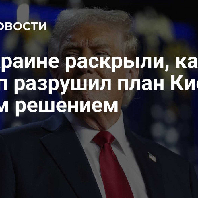 На Украине раскрыли, как Трамп разрушил план Киева одним решением