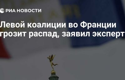 Левой коалиции во Франции грозит распад, заявил эксперт