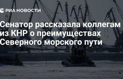 Сенатор рассказала коллегам из КНР о преимуществах Северного морского пути