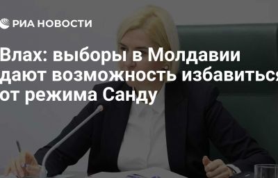 Влах: выборы в Молдавии дают возможность избавиться от режима Санду