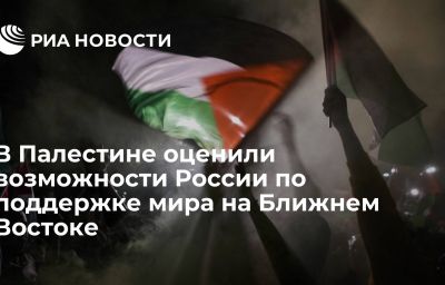 В Палестине оценили возможности России по поддержке мира на Ближнем Востоке