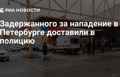 Задержанного за нападение в Петербурге доставили в полицию