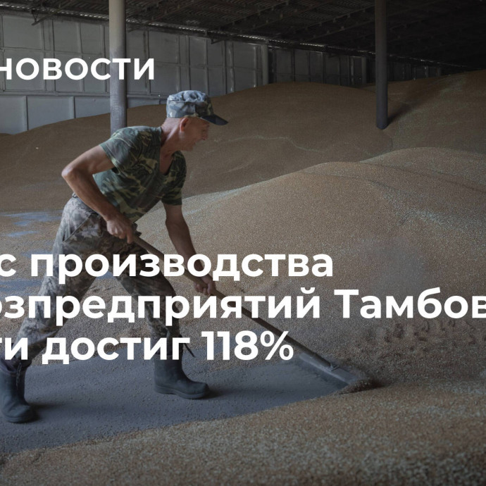 Индекс производства сельхозпредприятий Тамбовской области достиг 118%