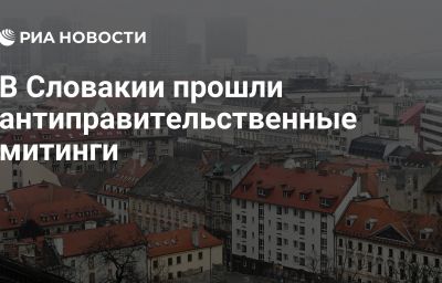 В Словакии прошли антиправительственные митинги