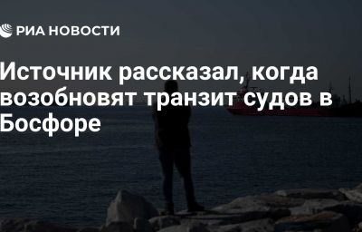 Источник рассказал, когда возобновят транзит судов в Босфоре