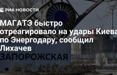 МАГАТЭ быстро отреагировало на удары Киева по Энергодару, сообщил Лихачев