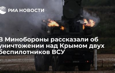 В Минобороны рассказали об уничтожении над Крымом двух беспилотников ВСУ