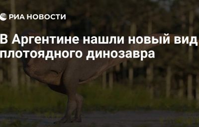 В Аргентине нашли новый вид плотоядного динозавра