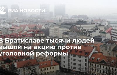 В Братиславе тысячи людей вышли на акцию против уголовной реформы