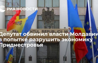 Депутат обвинил власти Молдавии в попытке разрушить экономику Приднестровья