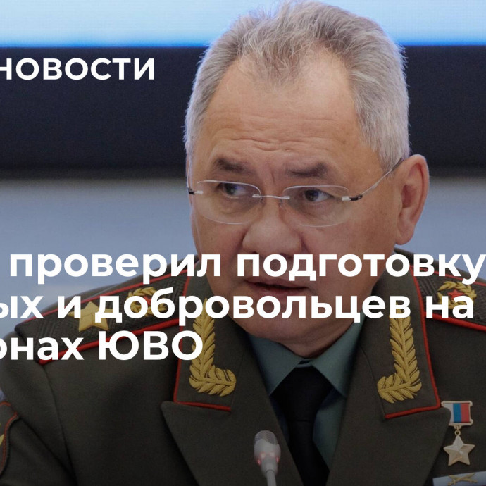 Шойгу проверил подготовку военных и добровольцев на полигонах ЮВО