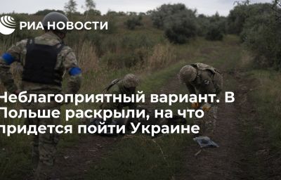 Неблагоприятный вариант. В Польше раскрыли, на что придется пойти Украине