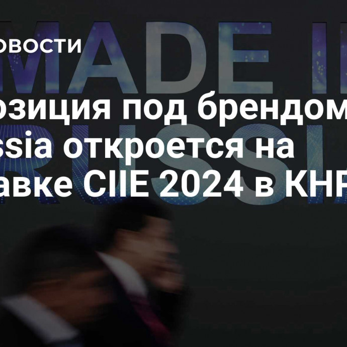 Экспозиция под брендом Made in Russia откроется на выставке CIIE 2024 в КНР