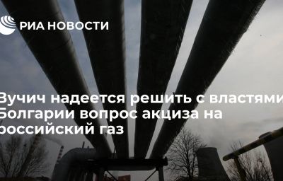 Вучич надеется решить с властями Болгарии вопрос акциза на российский газ