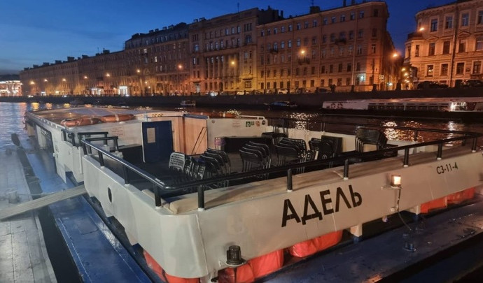 Столкновение теплоходов друг с другом и мостом в Петербурге попало на видео