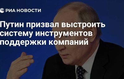 Путин призвал выстроить систему инструментов поддержки компаний