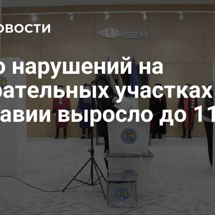 Число нарушений на избирательных участках в Молдавии выросло до 113