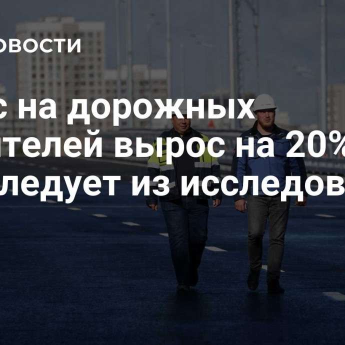 Спрос на дорожных строителей вырос на 20% за год, следует из исследования