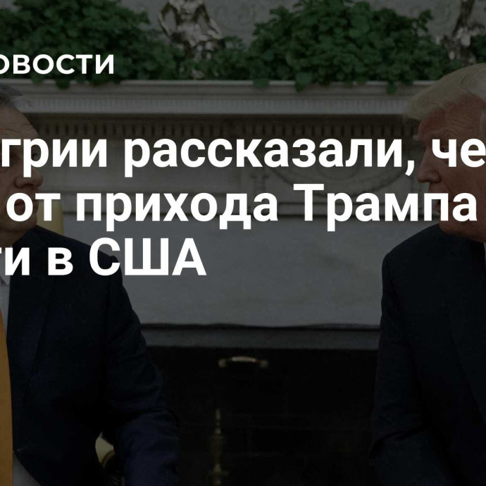 В Венгрии рассказали, чего ждут от прихода Трампа к власти в США