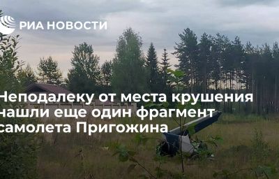 Неподалеку от места крушения нашли еще один фрагмент самолета Пригожина