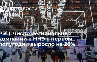 РЭЦ: число региональных компаний в ННЭ в первом полугодии выросло на 28%