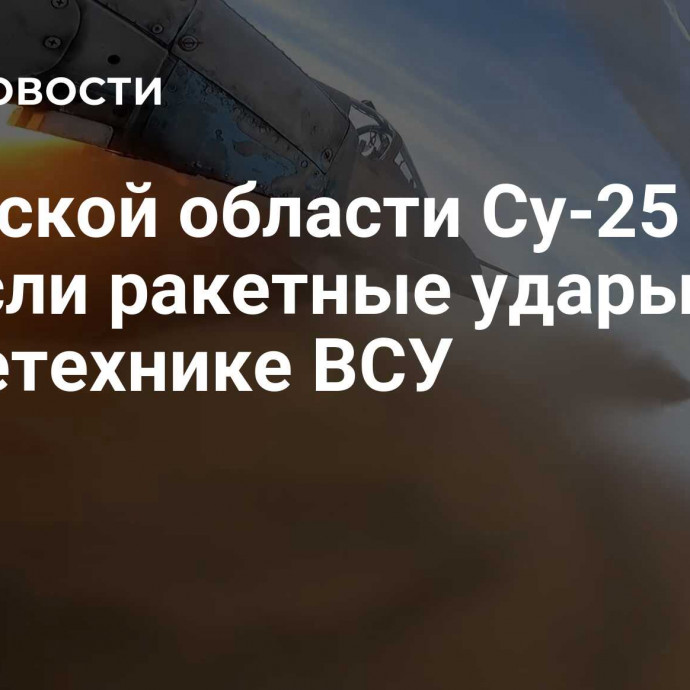 В Курской области Су-25 нанесли ракетные удары по бронетехнике ВСУ