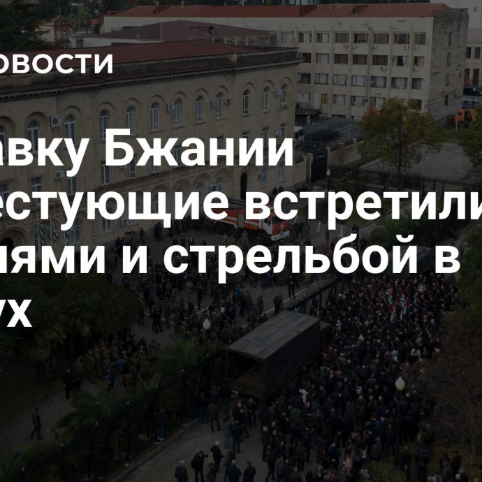 Отставку Бжании протестующие встретили овациями и стрельбой в воздух