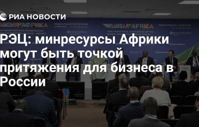 РЭЦ: минресурсы Африки могут быть точкой притяжения для бизнеса в России