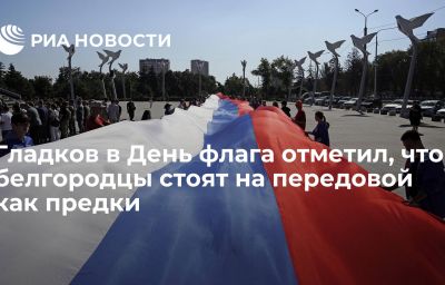 Гладков в День флага отметил, что белгородцы стоят на передовой как предки