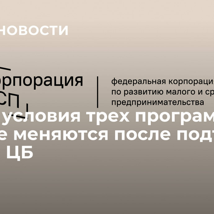 КМСП: условия трех программ для МСП не меняются после подъема ставки ЦБ