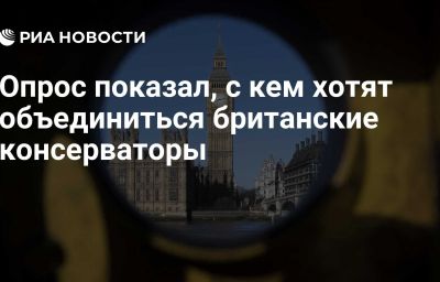 Опрос показал, с кем хотят объединиться британские консерваторы