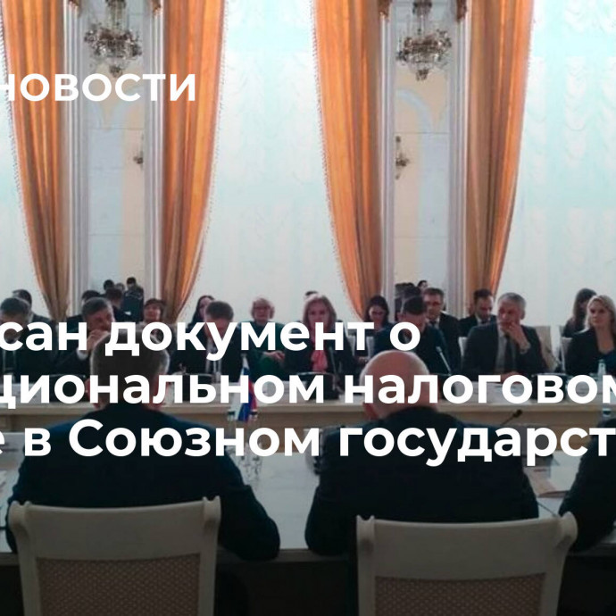 Подписан документ о наднациональном налоговом органе в Союзном государстве