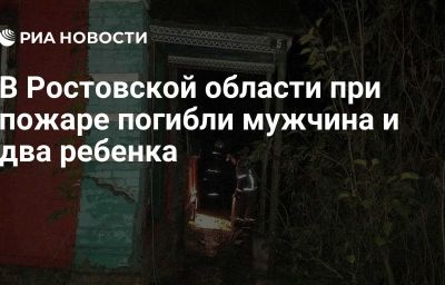 В Ростовской области при пожаре погибли мужчина и два ребенка