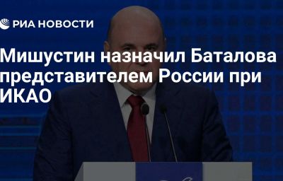 Мишустин назначил Баталова представителем России при ИКАО