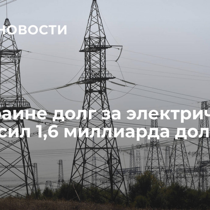 На Украине долг за электричество превысил 1,6 миллиарда долларов