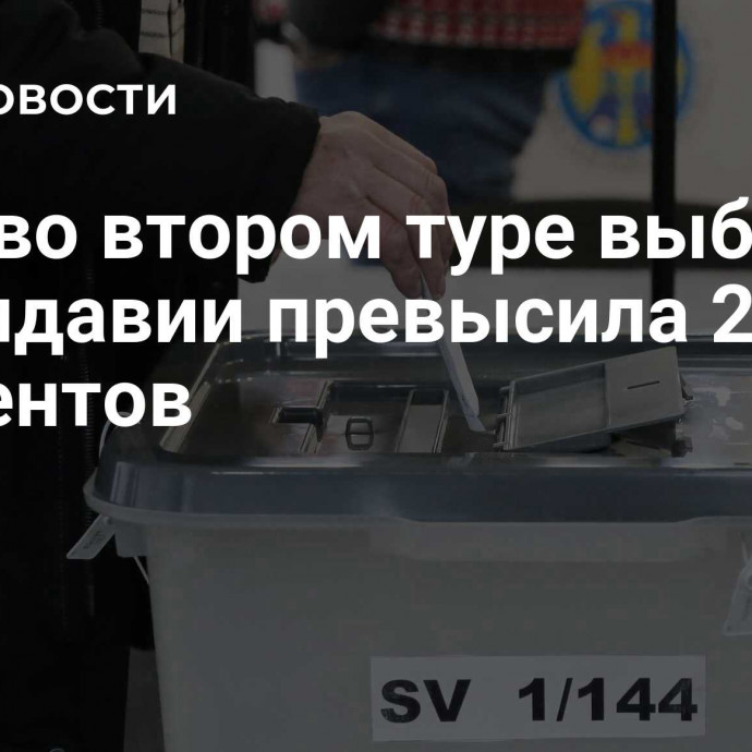 Явка во втором туре выборов в Молдавии превысила 20 процентов