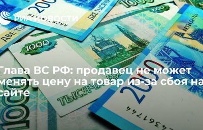 Глава ВС РФ: продавец не может менять цену на товар из-за сбоя на сайте