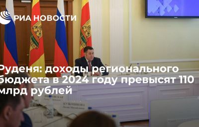 Руденя: доходы регионального бюджета в 2024 году превысят 110 млрд рублей