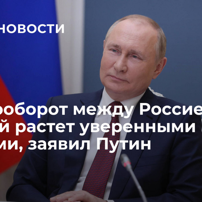 Товарооборот между Россией и Индией растет уверенными темпами, заявил Путин