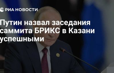 Путин назвал заседания саммита БРИКС в Казани успешными