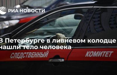 В Петербурге в ливневом колодце нашли тело человека