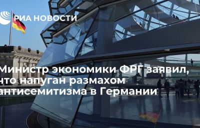 Министр экономики ФРГ заявил, что напуган размахом антисемитизма в Германии